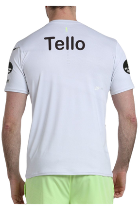 Bullpadel spiller T-shirt - Juan Tello - Hvid