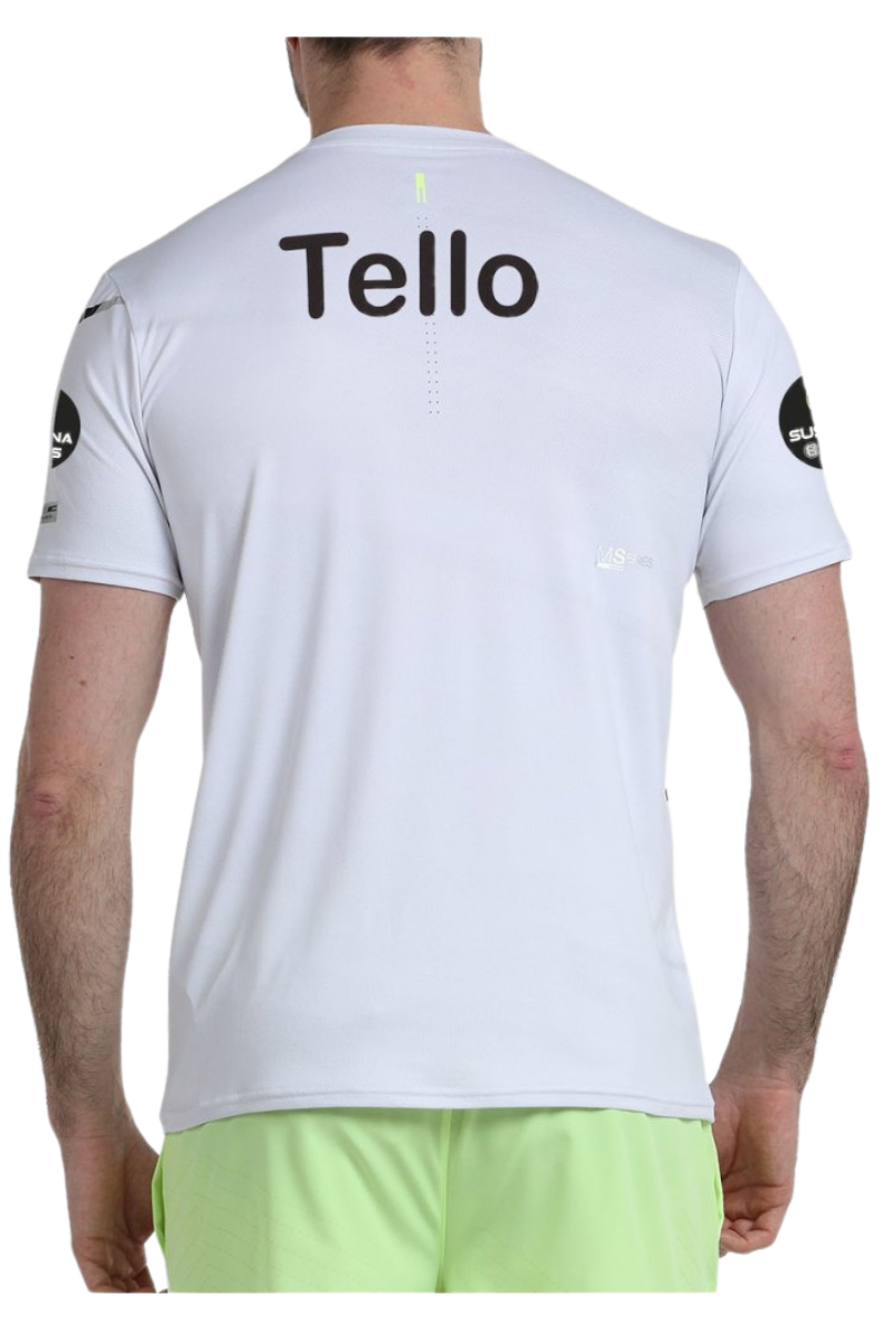 Bullpadel spiller T-shirt - Juan Tello - Hvid