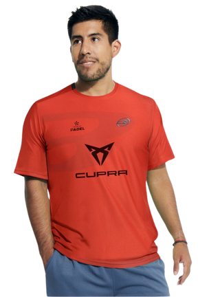 Bullpadel spiller T-shirt - Chingotto - Rød