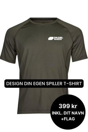 Lav din egen spiller t-shirt med navn og flag - Grøn