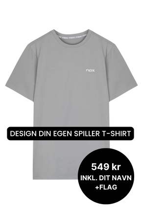 NOX Team T-shirt - Grå - Spiller t-shirt med navn