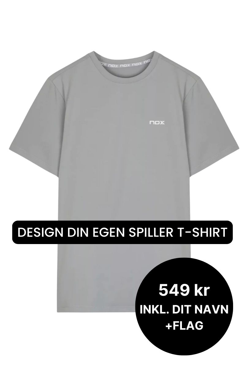 NOX Team T-shirt - Grå - Spiller t-shirt med navn