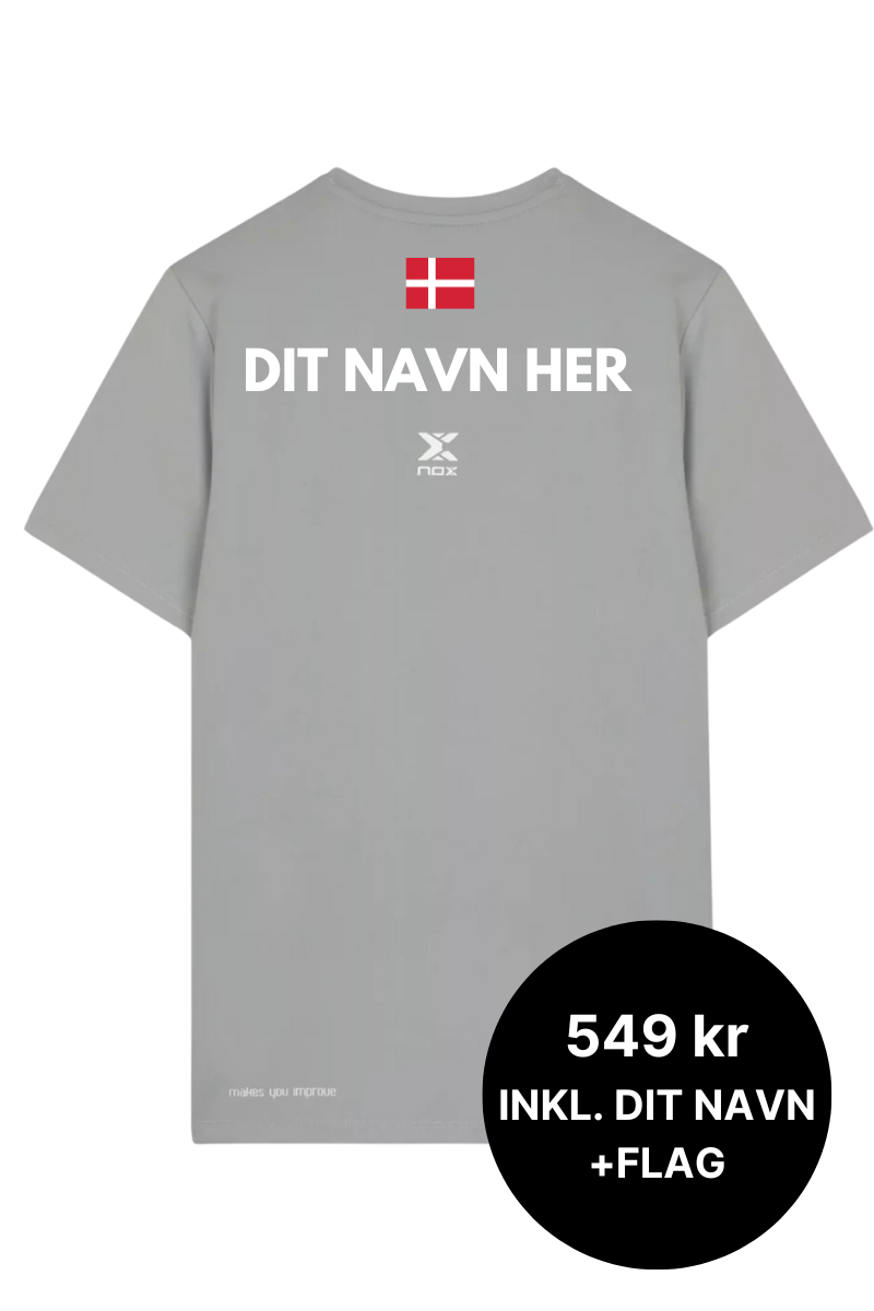 NOX Team T-shirt - Grå - Spiller t-shirt med navn