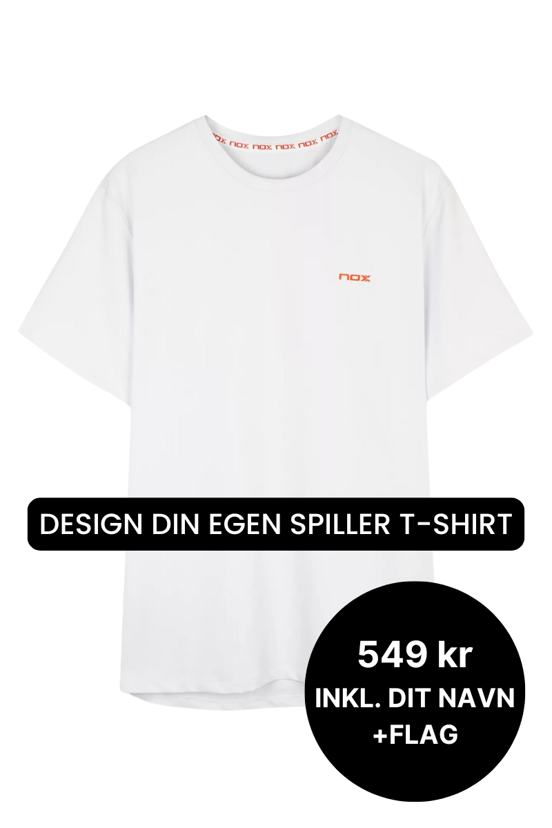 NOX Team T-shirt Hvid - Spiller t-shirt med navn