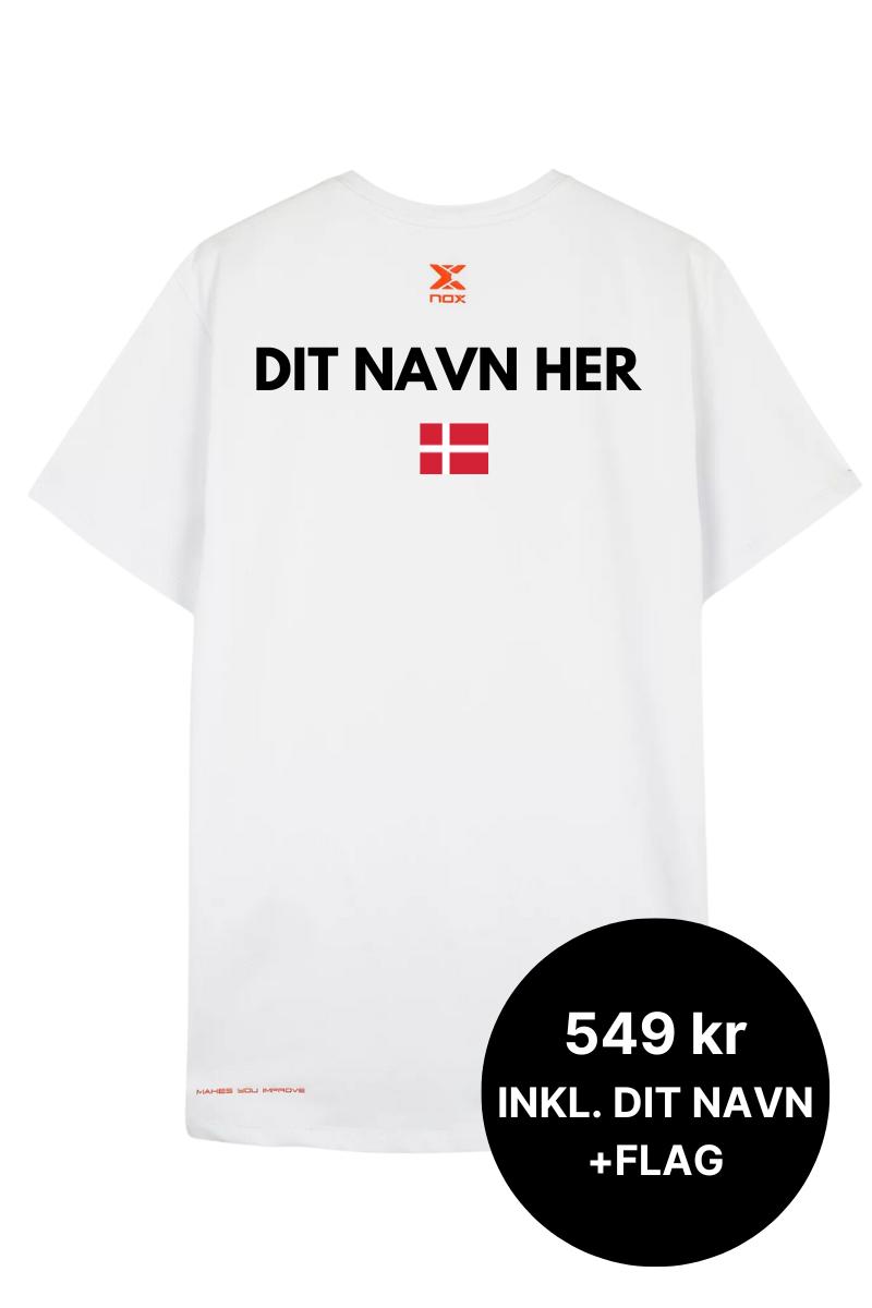 NOX Team T-shirt Hvid - Spiller t-shirt med navn