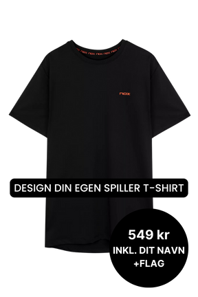 NOX Team T-shirt Sort - Spiller t-shirt med navn