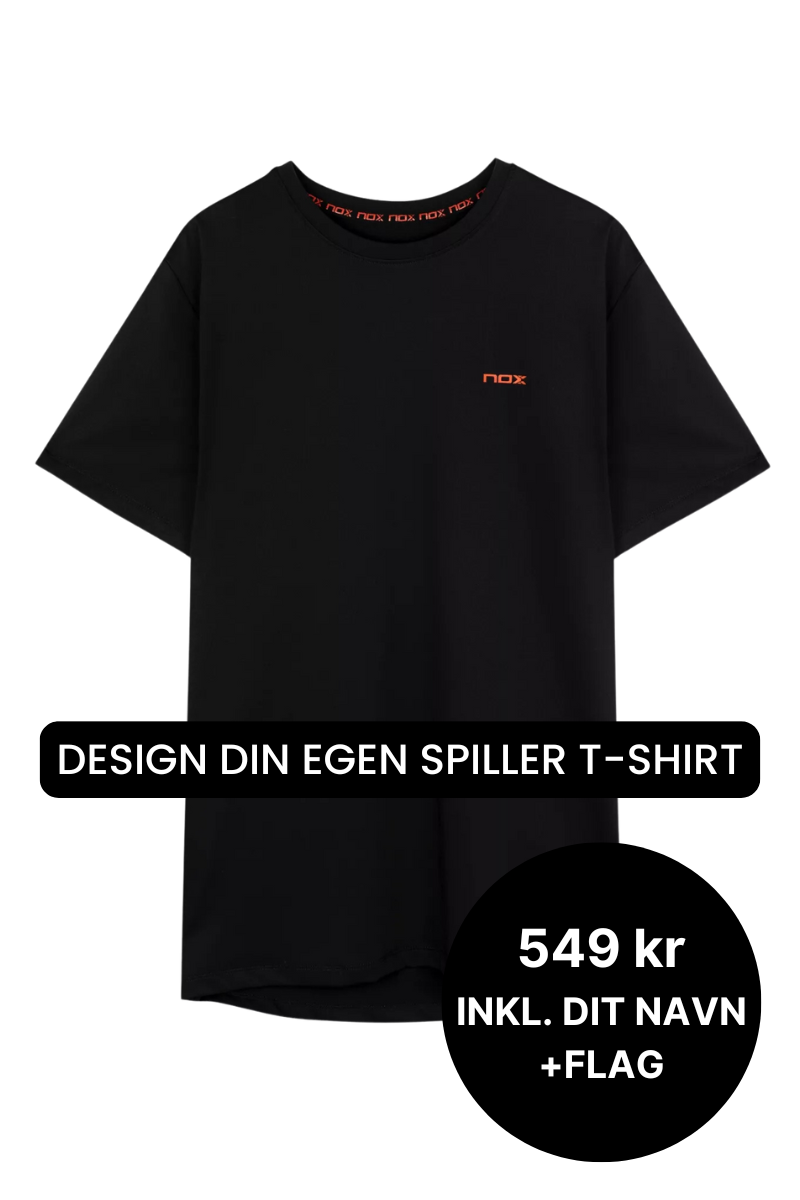 NOX Team T-shirt Sort - Spiller t-shirt med navn