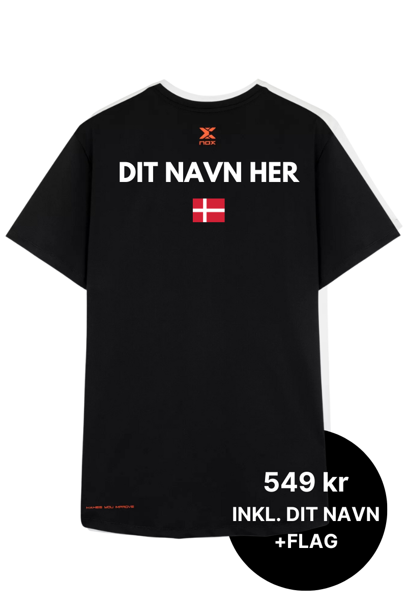 NOX Team T-shirt Sort - Spiller t-shirt med navn