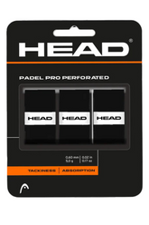 Head Padel Pro Perforated Overgrip - 3 Pak - Sort